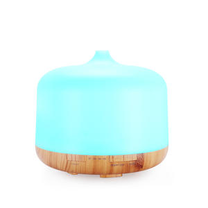 Diffuseur d'arômes 500 ml, humidificateur ultrasonique avec lumière LED, base en grain de bois, télécommande, diffuseur d'huiles essentielles pour la maison - Product Image 5