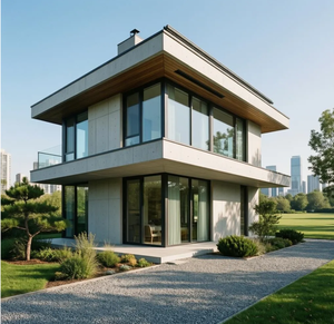 Villa Prefabbricata con Design 3D, Struttura in Acciaio Pesante, Case Prefabbricate <span class=keywords><strong>per</strong></span> Hotel e Uso Residenziale - Product Image 1