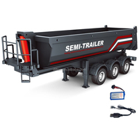 Huina 1/18 Camión Volquete de Aleación con Semirremolque para Construcción, Piezas de Mejora para Tractor Scania 770S