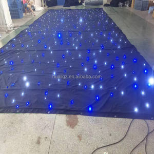 Popular Branco e Azul LED Estrela Pano Tela Céu Noturno Estrela Cadente Cortina com Branco Quente Matrix Luz Backdrop - Product Image 4