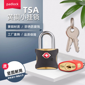 Tsa Approved Brass <b>Padlock</b> Black Red Color Travel Luggage Lock Waterproof Rustproof Home Use - Product Image 1