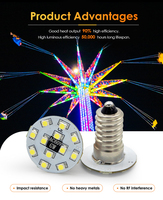 Lumière LED d'attraction pour parc à thème, prix bas, vente en gros, personnalisée, E14, cabochon transparent, 24V 1W, IP44, plastique, 3500K, blanc, rouge, vert