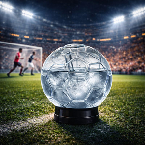 Bicchiere a Forma di Pallone da Calcio con Cannuccia e Coperchio, <span class=keywords><strong>Bottiglia</strong></span> <span class=keywords><strong>in</strong></span> Vetro Borosilicato per Succhi e Birra, Ideale per Feste e Ritrovi di Appassionati - Product Image 5