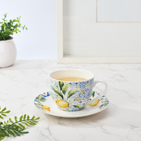 Service de table en porcelaine de haute qualité, motif citron, céramique, vaisselle jetable, décoration pour fêtes, banquets, mariages