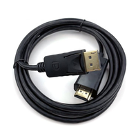Câble DP vers HDMI SIPU 4K de qualité supérieure avec connecteurs plaqués or, gaine en PVC, certifié CE, pour moniteur et lecteur DVD