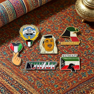 Trong kho kuwait bản đồ cờ chân dung biểu tượng điện thoại dán hợp kim men tùy chỉnh Trâm Ả Rập biểu tượng kỷ niệm ve áo <span class=keywords><strong>Pin</strong></span> Epoxy Logo - Product Image 4