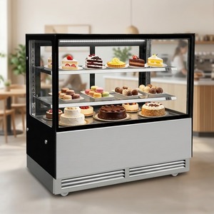 70인치 상업용 곡면 유리 케이크 쇼케이스, 제과점/델리용 냉장 디저트 냉장고 - Product Image 1