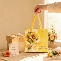 Ensemble tasse à café et soucoupe en céramique motif tournesol, coffret cadeau, ensemble de tasses à thé