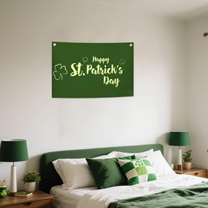 2.5*1.6 FT St. Patrick's Creek Canvas <b>Flag</b> Comes with 2 Copper Buckles - Product Image 2