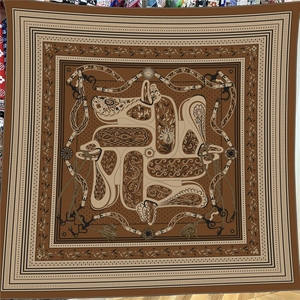 <span class=keywords><strong>Sciarpa</strong></span> in <span class=keywords><strong>Seta</strong></span> e <span class=keywords><strong>Cashmere</strong></span> per Donne, Scialli Arrotolati a Mano, Bandane, Grandi Hijab, Foulard Femminili con Stampa Floreale e Motivo a Cashemire - Product Image 4