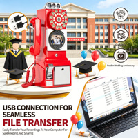Livre d'or vidéo pour fête de remise des diplômes, enregistreur HD 1080P moderne, en plastique, cadeau pour la promotion 2026, messages commémoratifs