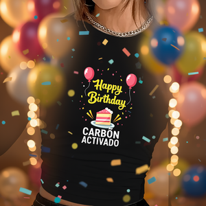 Camiseta de Manga Larga para Mujer con Estampado de Feliz Cumpleaños, Estilo Y2K, Cuello Redondo, Tejido de Punto, Spandex, Poliéster, Top de Moda - Product Image 2