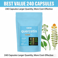 Capsules de suppléments alimentaires personnalisées à marque privée OEM, à base de quercétine, antioxydante et stimulant immunitaire, pour adultes