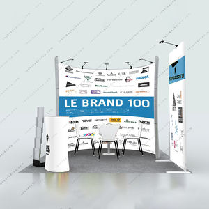 Stand d'exposition portable Tissu de tension modulaire Toile de fond publicitaire Présentoir de <span class=keywords><strong>salon</strong></span> commercial - Product Image 3