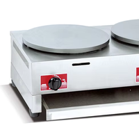 Crêpière Commerciale Professionnelle Fuqi à Gaz, Automatique, Double Plaque, en Acier Inoxydable, Surface Antiadhésive de Haute Qualité
