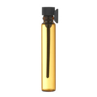 Mini flacons ambrés d'huile essentielle vide de 2ml, flacon de parfum en verre tubulaire