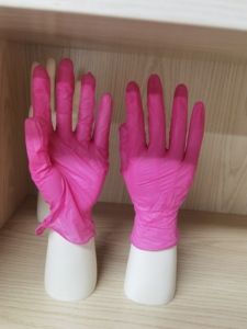 Gants en <span class=keywords><strong>vinyle</strong></span> et nitrile de haute qualité pour salon de tatouage et de beauté, <span class=keywords><strong>rose</strong></span>, noir, bleu, violet, vert, logo personnalisé, sans latex - Product Image 6