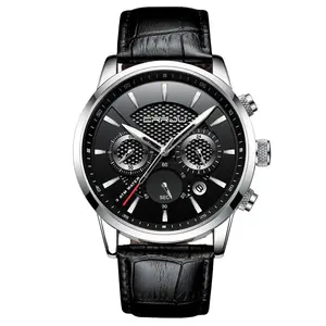 Nuovi Orologi da Uomo alla Moda CRRJU 2212 <span class=keywords><strong>L</strong></span>, Orologi da Polso Analogici al Quarzo, Impermeabili 30M, Cronografo Sportivo con Data, Cinturino in Pelle - Product Image 1
