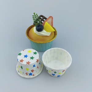 Cartine da Forno Impermeabili Blu con Bordo Arrotolato a Forma <span class=keywords><strong>di</strong></span> <span class=keywords><strong>Margherita</strong></span>, Resistenti al Calore, Compatibili con lo Zucchero, per Cupcake - Product Image 6