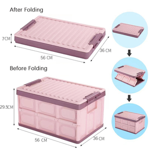 Folding Storage Boxes Camping Outdoor Plastic Collapsible Car Clothes Foldable Plastic Other Organizer Bins & Storage Boxes