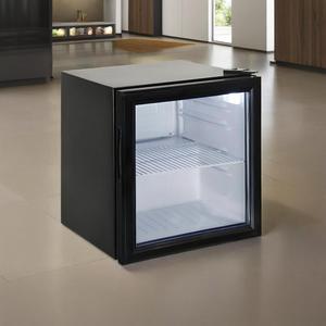 Mini-bar d'hôtel à porte vitrée simple, refroidisseur de boissons portable 52L, étagères réglables, tension <span class=keywords><strong>universelle</strong></span> - Product Image 4