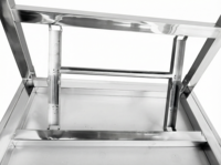 Table de travail pliable en acier inoxydable avec 4/6 pieds, table pliante portable pour cuisine commerciale et usage domestique, personnalisable