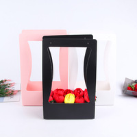2021 tendance Produit Préservé Fleur Panier Boîtes Bouquet Artisanat Cas Offres Spéciales Pliable Boîte D'emballage En Papier