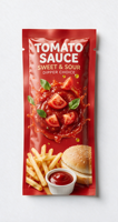 Sachet plastique personnalisé à trois soudures latérales pour sauce chili BBQ et petits condiments – Emballage pour assaisonnements