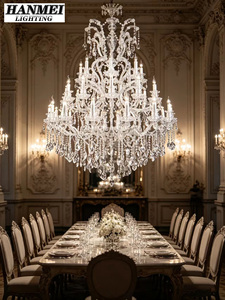 Lámpara de Araña de Cristal Grande para Hotel, Lámpara de Techo de Lujo con 18 Luces, Estilo Tradicional Clásico, HM-DZ-CH-129, Lámpara de Araña Baccarat para Hotel - Product Image 5