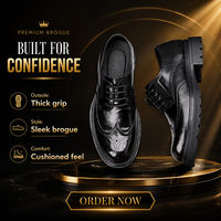 Chaussures pour hommes, chaussures derby en cuir noir pour hommes, semelle épaisse, chaussures habillées formelles pour affaires