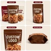 Sachet Doypack personnalisé imprimé pour noix épicées, avec fermeture éclair, emballage alimentaire stratifié de qualité alimentaire