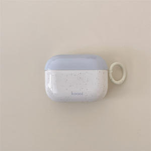 Convient pour l'étui des Apple AirPods 4, nouveau design minimaliste bleu et blanc effet éclaboussures d'encre avec cordon, étui anti-chute pour écouteurs - Product Image 5