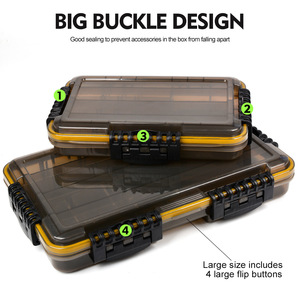 Boîte de rangement étanche haute résistance pour la pêche, avec plusieurs compartiments pour leurres, hameçons et accessoires de pêche - Product Image 6