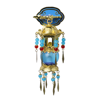 Aimant de réfrigérateur populaire de style chinois, lanterne bleue, un souvenir de voyage parfait et une décoration élégante pour la maison