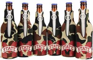 Funda Aislante Personalizada para Botella de Cerveza de Neopreno de 330 ml (12 oz) con Logotipo Personalizado, Funda de Neopreno para Bebidas con Diseño de Camuflaje - Product Image 2