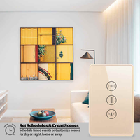 Interrupteur intelligent pour porte de garage Glomarket, commande vocale, Google Assistant, WiFi, Zigbee / application Smart Life, écran tactile, US