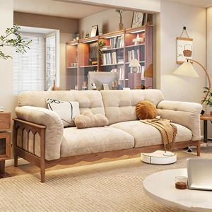 โซฟาผ้า โครงไม้เชอร์รี่แท้ ถอดซักได้ โซฟาห้องนั่งเล่น - Product Image 1