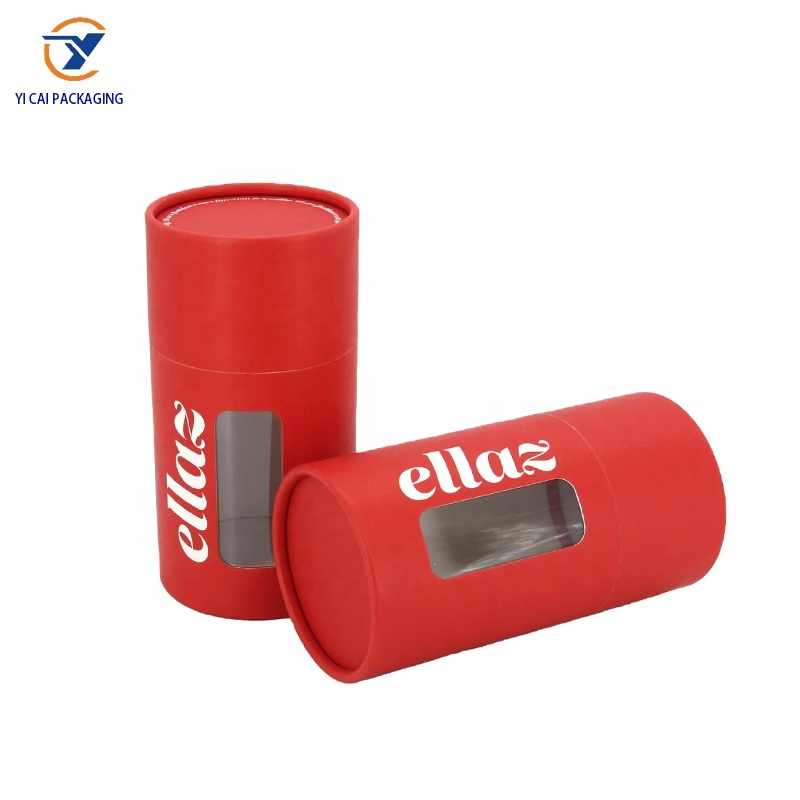 Custom Open Window Perfume Kraft Paper Tube For Tea Food Cosmetic Packaging Durable And Eco-Friendly