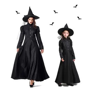 Hot Show The Wizard of OZ Witch Sorceress Princess Dress Costume Halloween Female Mother Daughter for Cosplay Use