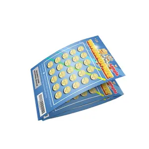 Scratch Card Lottery Tickets Print Customized Printing Personalized Adult Scratch Card Set Box Lottery Ticket On Hot Sale For Lottery Company