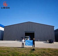 Almacén de Estructura de Acero Prefabricado Real Project, Resistente al Viento, Nieve y Terremotos, Taller Industrial