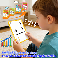 Cartes mémoire mathématiques pour les nombres, imperméables, pour l'école, addition, soustraction, multiplication, division, épaisses, durables, outil éducatif pour enfants
