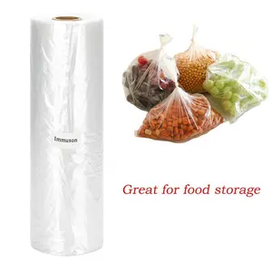 HDPE Custom Flat Top Star Seal Bottom Printed Plastic Produce Bag In Roll