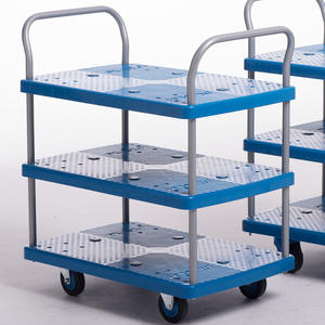 Carrello <span class=keywords><strong>a</strong></span> <span class=keywords><strong>mano</strong></span> <span class=keywords><strong>per</strong></span> il trasporto di magazzino industriale con <span class=keywords><strong>ruote</strong></span> mute <span class=keywords><strong>a</strong></span> 3 livelli in plastica - Product Image 5