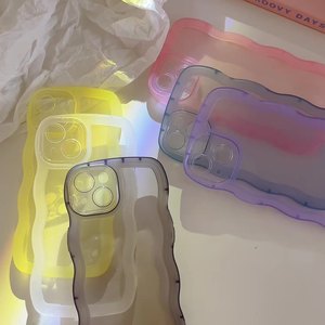 เคสโทรศัพท์สำหรับ iPhone 16 Pro 15 14 13พร้อมลายคลื่นสำหรับ iphones <span class=keywords><strong>11</strong></span>เคสโทรศัพท์ผู้หญิงแบบหยักด้านน่ารักสำหรับ iPhone 16 17 - Product Image 4