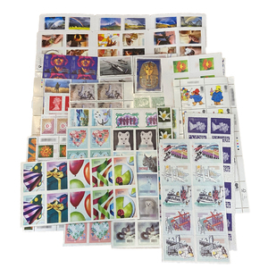 Sellos postales globales Reino Unido EE. UU. Francia Alemania Australia Colección de pegatinas de sellos - Product Image 1