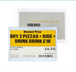 Nouvelle arrivée E-Ink Display Couleur Aimant Étiquette de prix numérique E-Paper Étiquette d'étagère électronique pour supermarchés 4 couleurs 7.5 pouces Esl - Product Image 1
