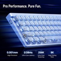 Clavier de jeu mécanique magnétique filaire Mchose Ace 68 Air 2 avec touches PBT, disposition anglaise 65%, effet Hall, déclenchement rapide, RGB 8000Hz
