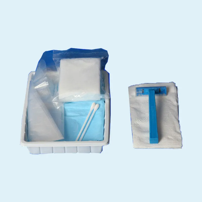 Klinische Operation Reduzieren Sie das Schmerz-Dressing-Set für Patienten. Prep Tray Skin Prep Medical Dressing Kit