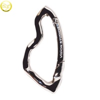 Mousqueton rond ouvrable avec logo laser personnalisé ajusteur de porte-clés clips d'anneau en métal pour maillots de bain bikini en alliage de zinc boucles à ressort en métal